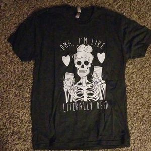 Black skeleton shirt